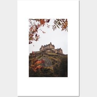 Edinburgh Castle in autumn Posters and Art